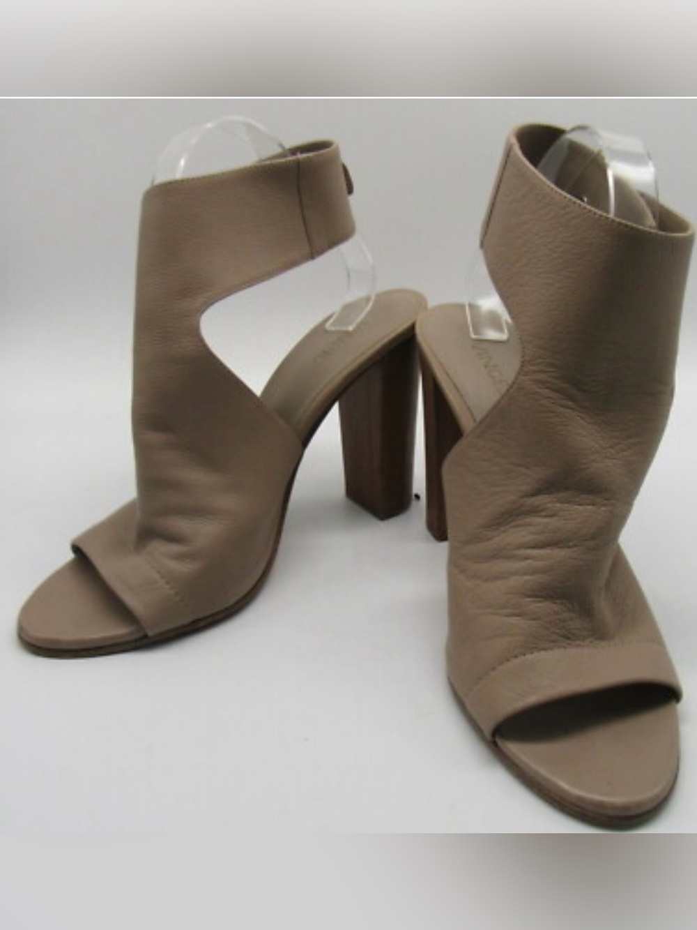 Call It Spring Taupe Open-Toe Cutout Block Heel Sandals Size 10